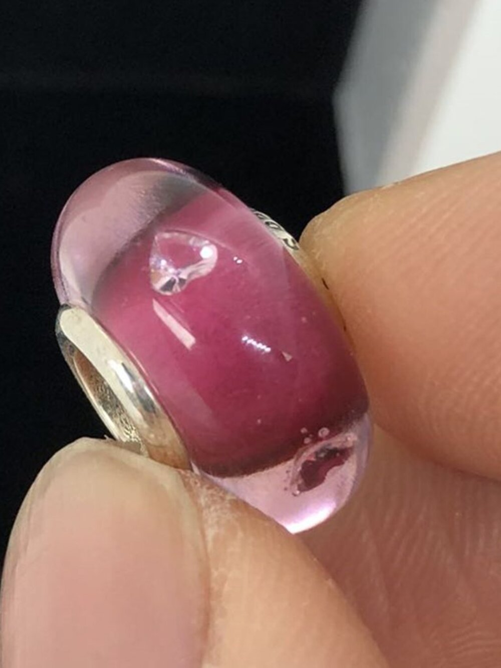 👍👍Pandora Red Hearts Murano Glass Bead Charm
